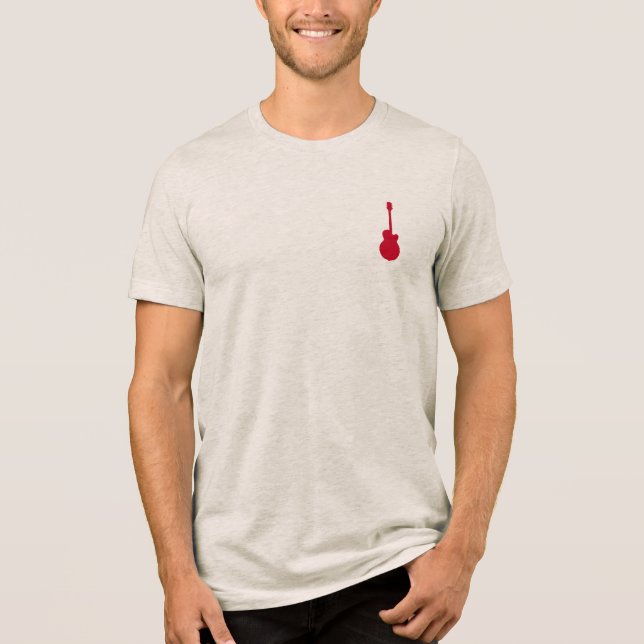coole Briefmarke / Gitarre Tri-Blend Shirt (Vorderseite)