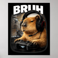 Coole Brüder-Capybara-Gamer-Grafik lustige Videosp