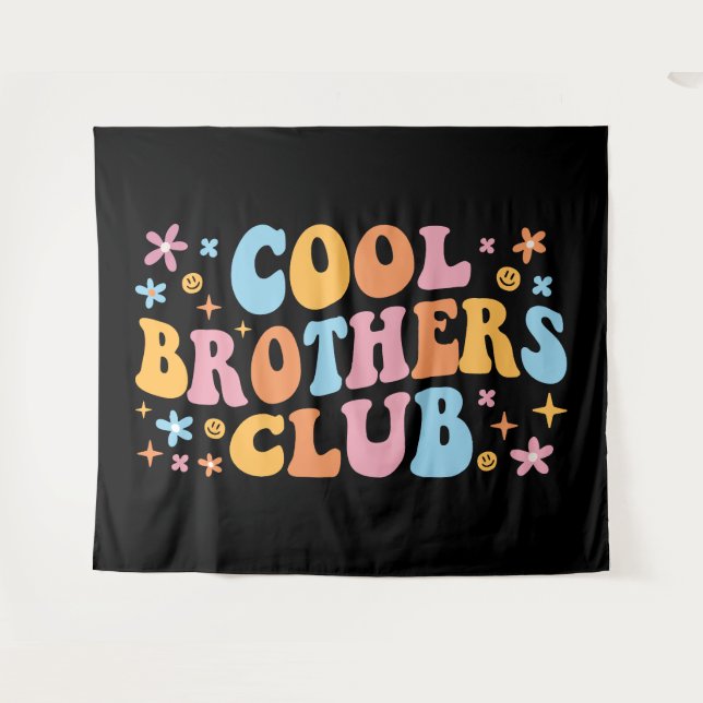 Coole Brüder Club III Wandteppich (Vorderseite (Horizontal))