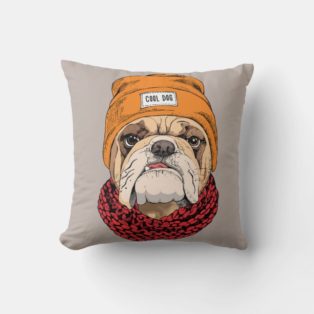 Coole Bulldogge Kissen (Vorderseite)