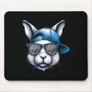 Coole Bunny Face Happy Oster Shirts für Jungs Männ Mousepad