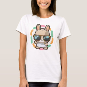 Coole Bunny Shades Osterfrühling Cartoon T-Shirt