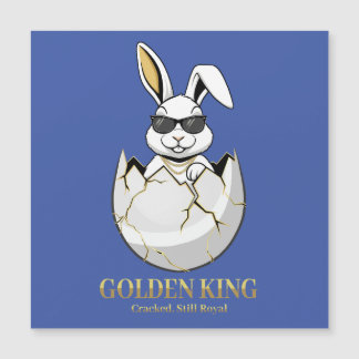 Coole Bunny-Sonnenbrille Golden King Lustiger Hase Magnetkarte