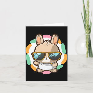 Coole Bunny-Sonnenbrille-Oster-Cartoon-Spring-T-Sh Karte