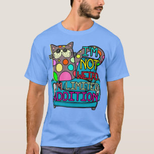 Coole bunt Polka Dot Hippie Cat on Couch T-Shirt