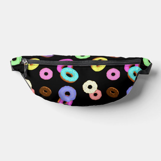 Coole, bunte Donuts schwarz Bauchtasche (Ablage )