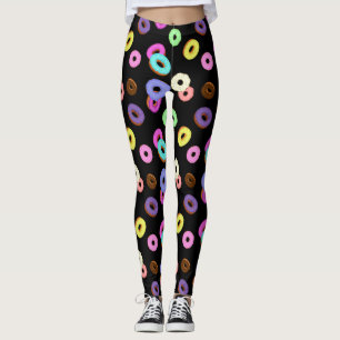 Coole, bunte Donuts schwarz Leggings