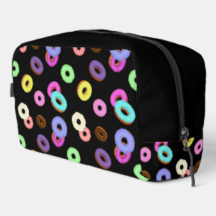 Coole, bunte Donuts schwarz Waschbeutel