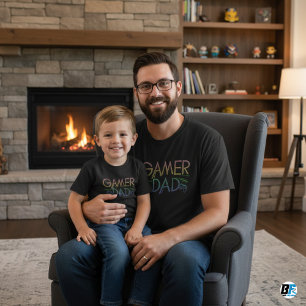 Coole bunte 'GAMER' VATER Vatertag T-Shirt