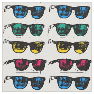 Coole bunte Sonnenbrille-Illustration Stoff