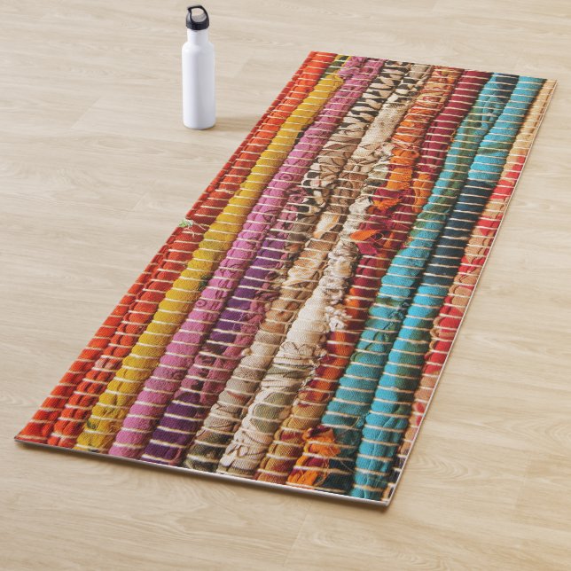 Coole bunte Teppich Boho Yogamatte (Beispiel)