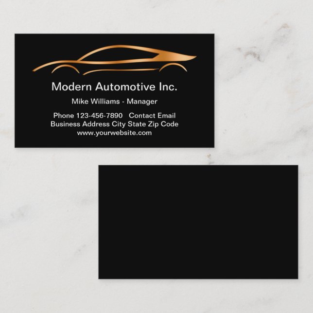 Coole Business Cards für hoch entwickelte Automoti Visitenkarte (Vorne/Hinten)
