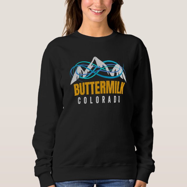 Coole Buttermilch Snowboard oder Ski Co Skyli Sweatshirt (Vorderseite)
