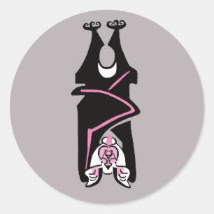 Coole BVT - Halloween - Natur- Tier- Grau Runder Aufkleber