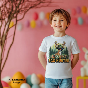 Coole Camo-Hirsch-Oster-Ei-Jäger-Jungen Kleinkind T-shirt