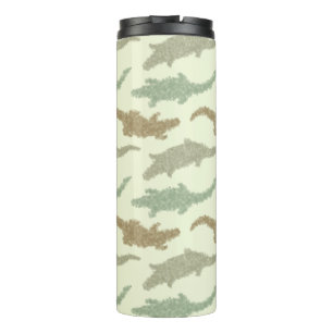 Coole Camouflage Alligatoren - nahtloses Muster. Thermosbecher