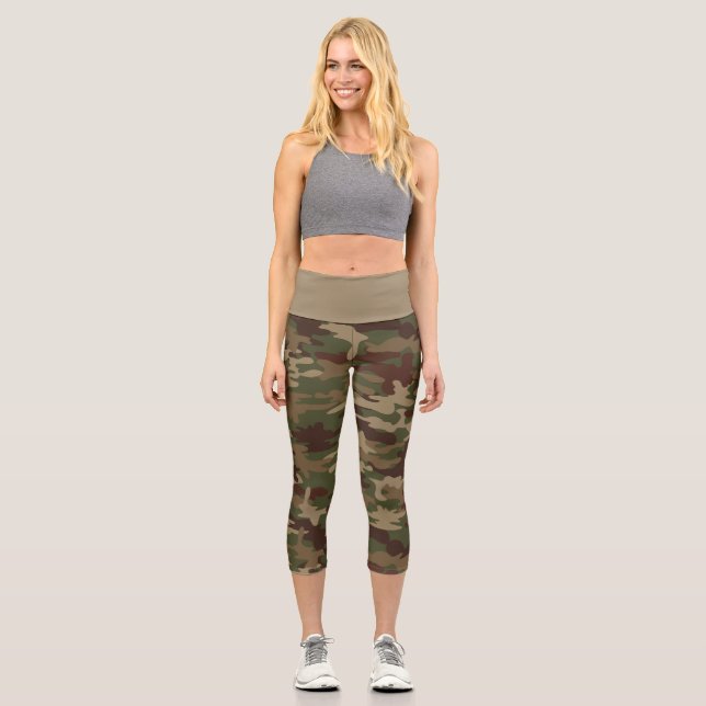 Coole Camouflage Capri Leggings (Vorderseite)