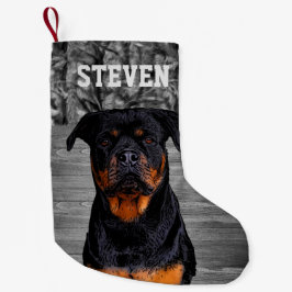 Coole Camouflage Rottweiler Hund Tierbezeichnung Kleiner Weihnachtsstrumpf