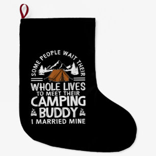 Coole Camping-Kumpel-Geschenke für Männer Frauen L Großer Weihnachtsstrumpf
