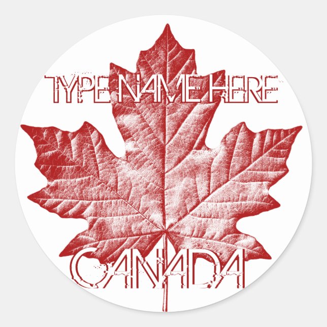 Coole Canada Stickers Personalisiert Canada Sticke (Vorderseite)