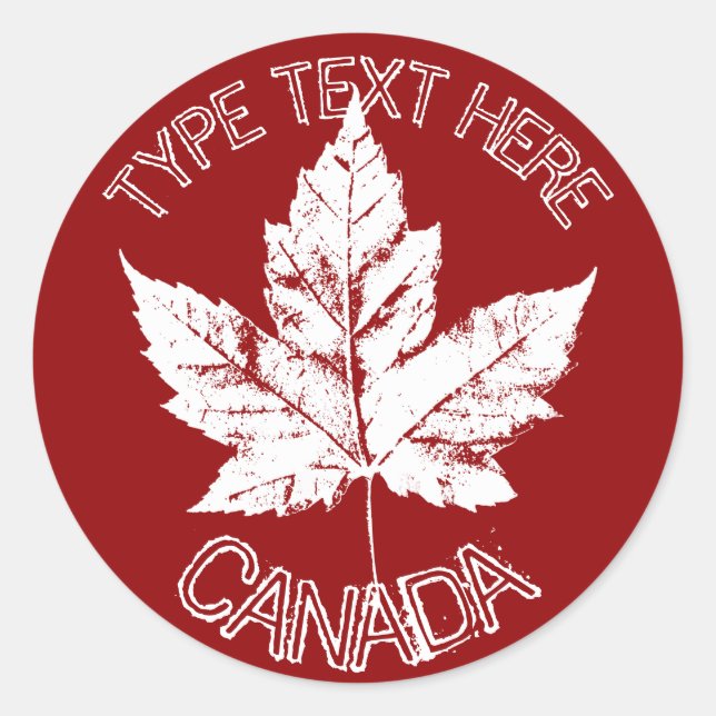 Coole Canada Stickers Personalisiert Canada Sticke (Vorderseite)
