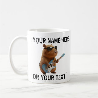 Coole Capybara-Play-Gitarre-Grafik-Klassischer Bec Kaffeetasse