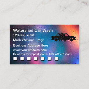 Coole Car Wash Rewards Cards Visitenkarte