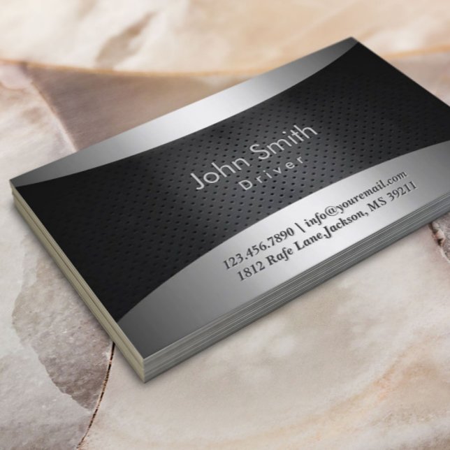 Coole Carbon Black Driver Business Card Visitenkarte (Von Creator hochgeladen)