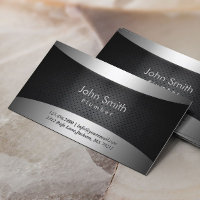 Coole Carbon Black Plumber-Visitenkarte