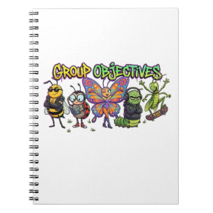 Coole Cartoon Bug Squad Graffiti - Gruppenziele Notizblock
