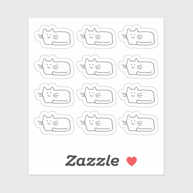 Coole Cartoon-Katzen individuell geschnittene Viny Aufkleber (Blatt)