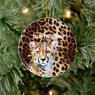 Coole Cat Cheetah Leopard Keramik Ornament