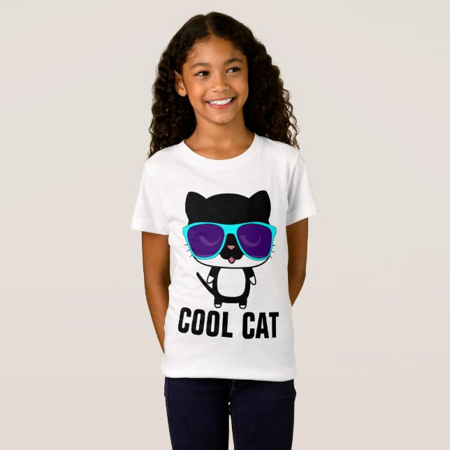 COOLE CAT Funny Kids T - Shirt (Vorne ganz)