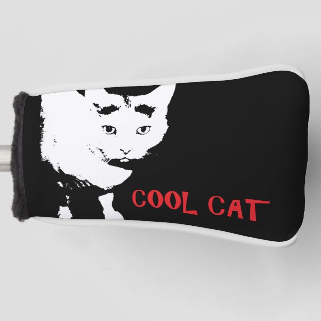 COOLE CAT-GOLF-PUTTER-ABDECKUNG GOLF HEADCOVER (Vorderseite)