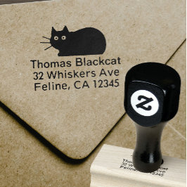 Coole Cat-Rücksendeadresse Gummistempel
