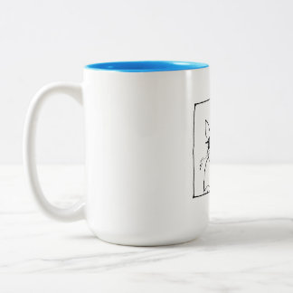 Coole Cat-Tasse Zweifarbige Tasse