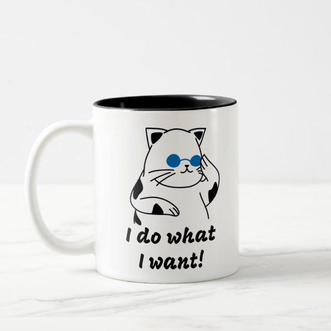 COOLE CAT ZWEIFARBIGE TASSE (Links)