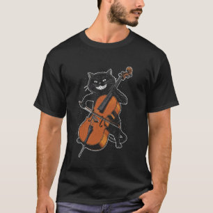 Coole Cellokatze Gothic Musiker Orchester Streich  T-Shirt