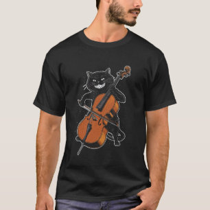 Coole Cellokatze Gothic-Musiker Orchester Streich T-Shirt