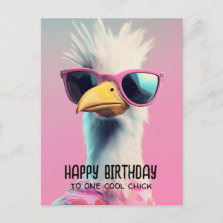 Coole Chic: Der freche Adler mit Stil Postkarte