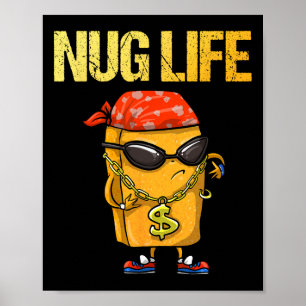 Coole Chicken Nugget Kunst für Jungen Kinder Chick Poster