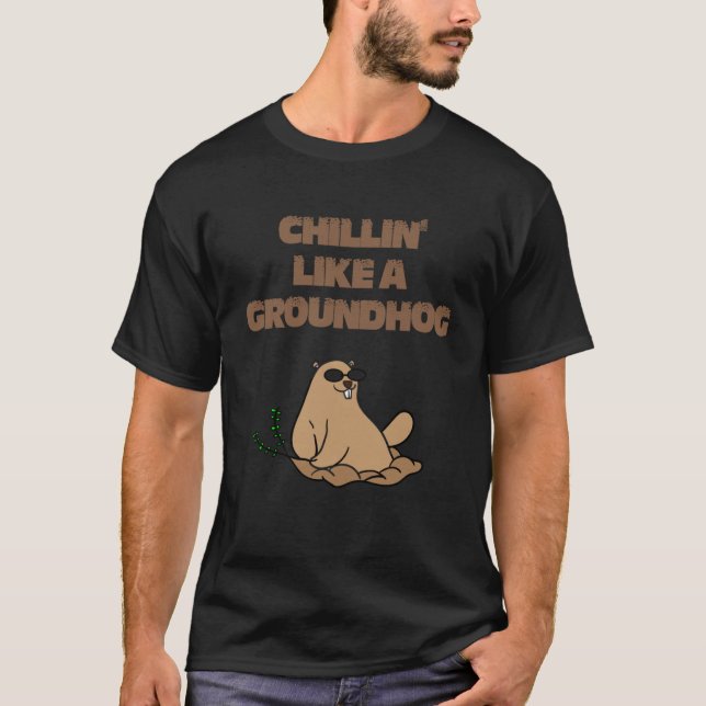 Coole Chillin wie ein Villain Groundhog Day Boys u T-Shirt (Vorderseite)