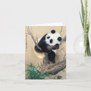 Coole chinesische niedliche Panda-Bärenkunst Karte