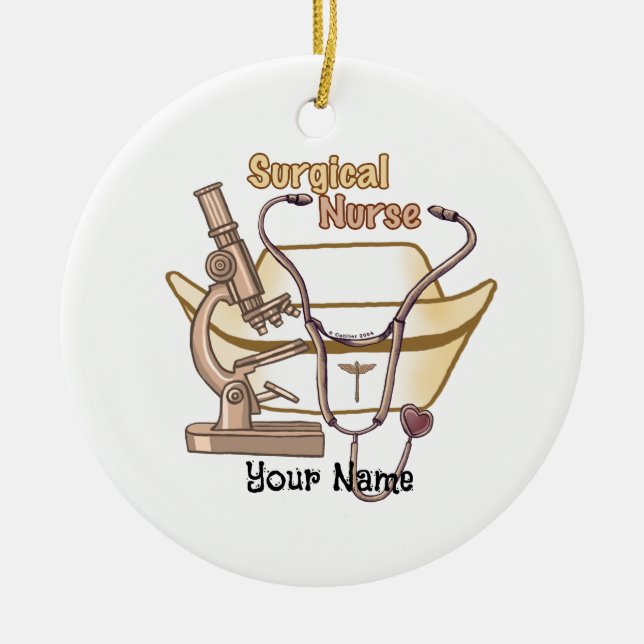 Coole chirurgische Krankenpflege Keramik Ornament (Vorne)