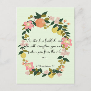 Coole Christliche Kunst - 2 Thessaloniker 3:3 Postkarte