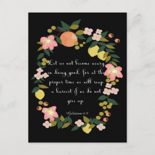 Coole Christliche Kunst - Galaten 6:9 Postkarte