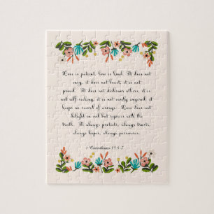 Coole christliche Kunst - Korinther-13:4 - 7 Puzzle