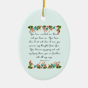 Coole christliche Kunst - Psalm-139:1 - 3 Keramik Ornament