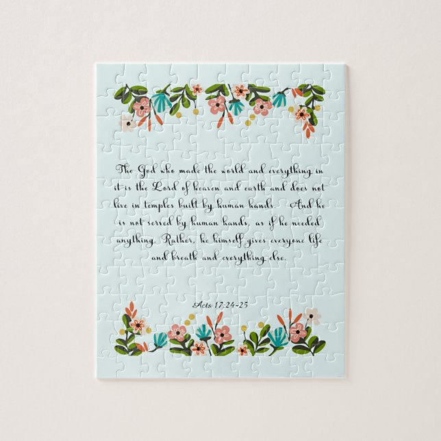 Coole christliche Kunst - Taten-17:24 - 25 Puzzle (Vertikal)