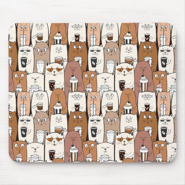 Coole Coffee Cats Mauspad (Vorne)